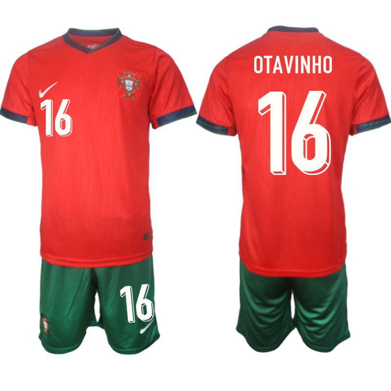 Men 2024-2025 Season Portugal home red 16 Soccer Jersey